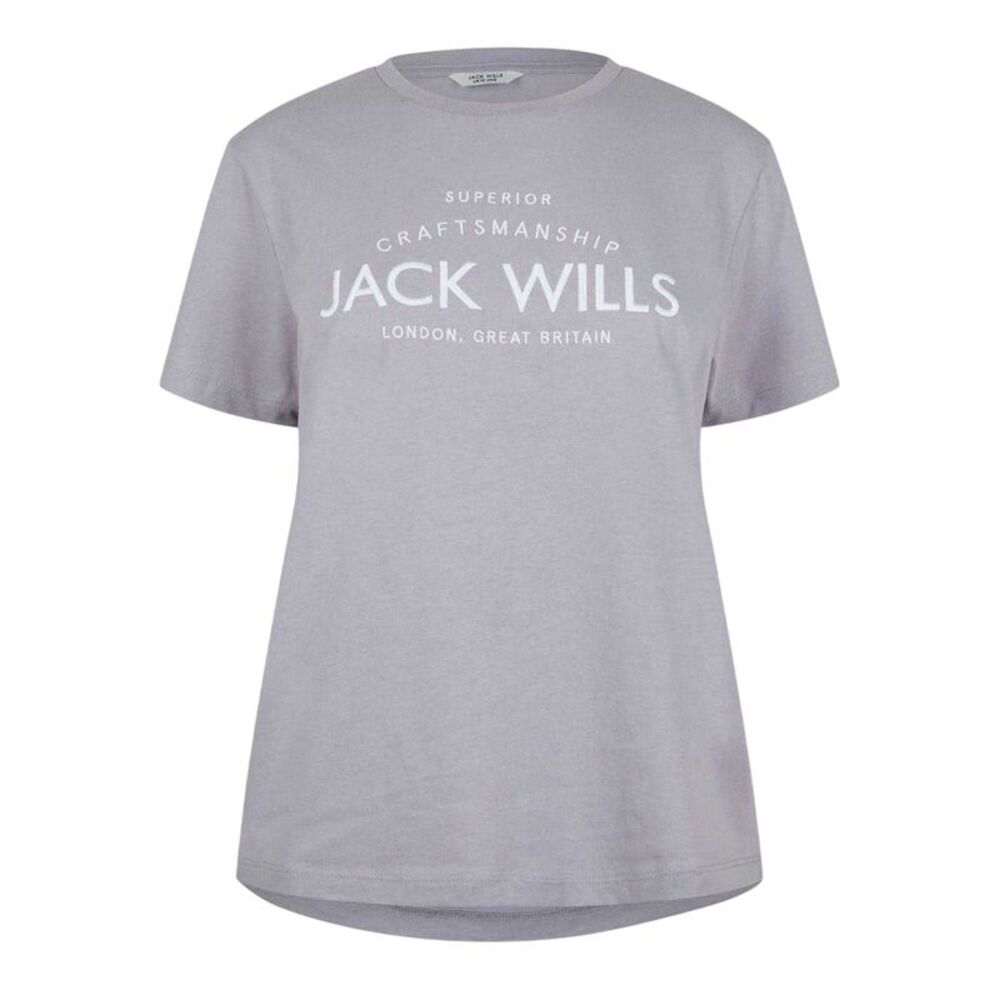 Jack Wills Womens/Ladies Forstal Boyfriend T-Shirt / Haze